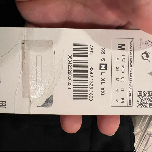 Zara Black Strapless Bodycon Dress Sweetheart Neckline - Picture 4 of 8